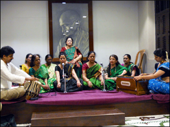 Bhajan programme on Kasturba Nirvan Day